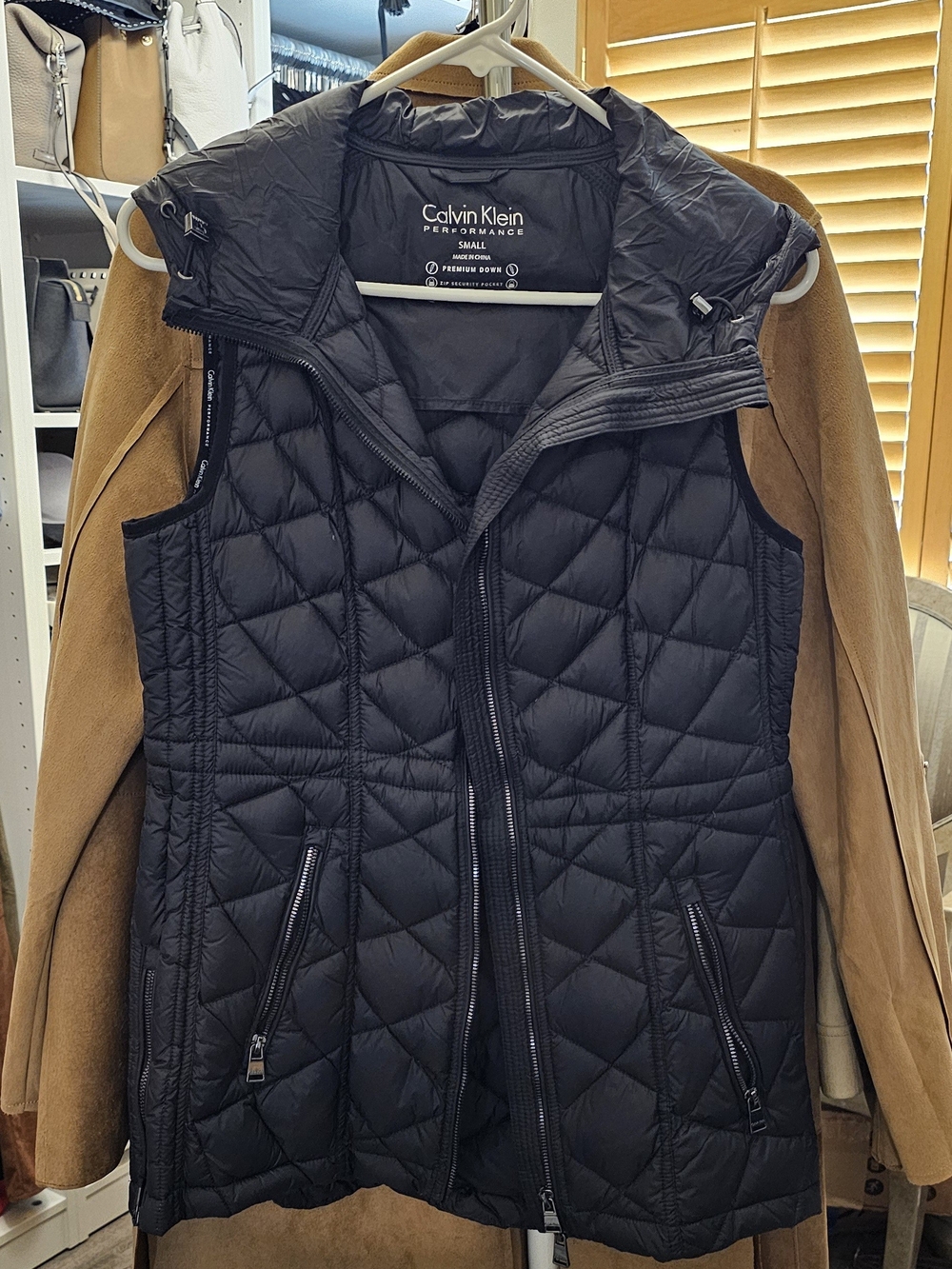 Calvin Klein Performance Women's Black Quilted Puffer Vest. Size S.